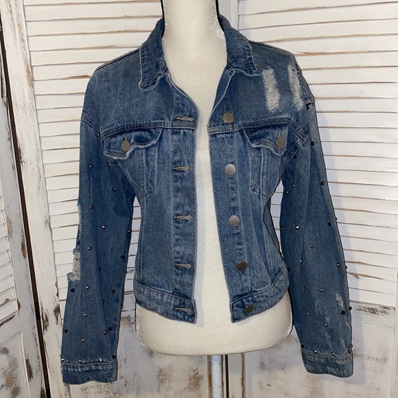 City Chic Embellished Denim Jacket - Picture 11 of 14